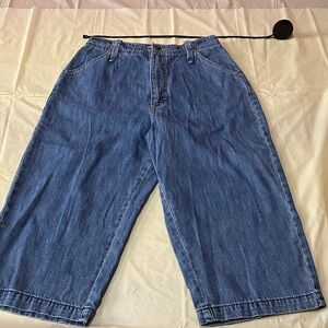 Womens Lee Blue Denim Wide-Leg Jeans Size 8P